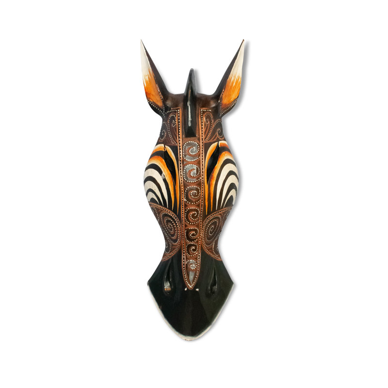 Handmade Boho Animals Wall Decor on Solid Wood, 12" H x 5" W x 1.50" D