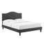 Lit plateforme en velours cendré Juniper Channel-1816866233-1816866234