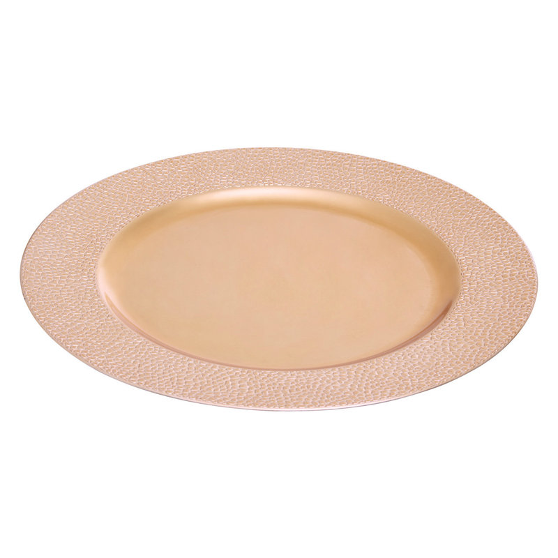 Bocana Solid Colour Charger, Rose Gold