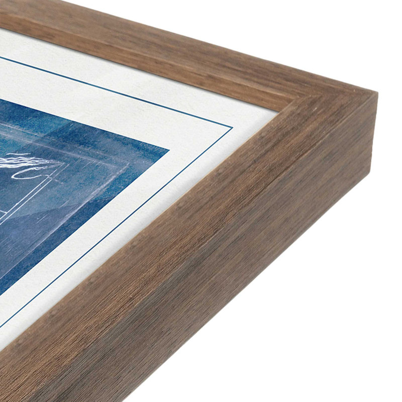 «Blueprint 1820 Map of Ohio» par Deny Designs, reproduction d'art, 24 x 18, Brun, Impression encadrée
