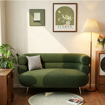 Medieval style wood fabric sofa.
