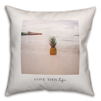 Love Appliqued Throw Pillow