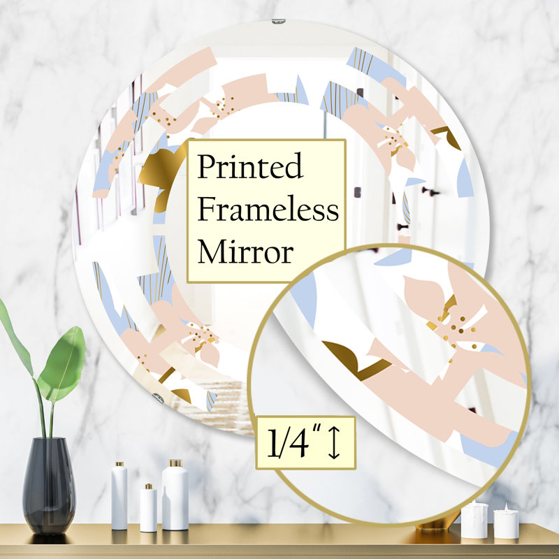 Miroir mural Space Coastal, 23,6 po x 23,6 po, Feuillage XV