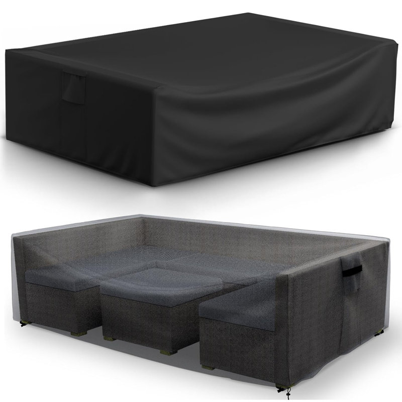 Housse pour ensemble de salle à manger d'extérieur imperméable, H 28 po x l 126 po x P 126 po