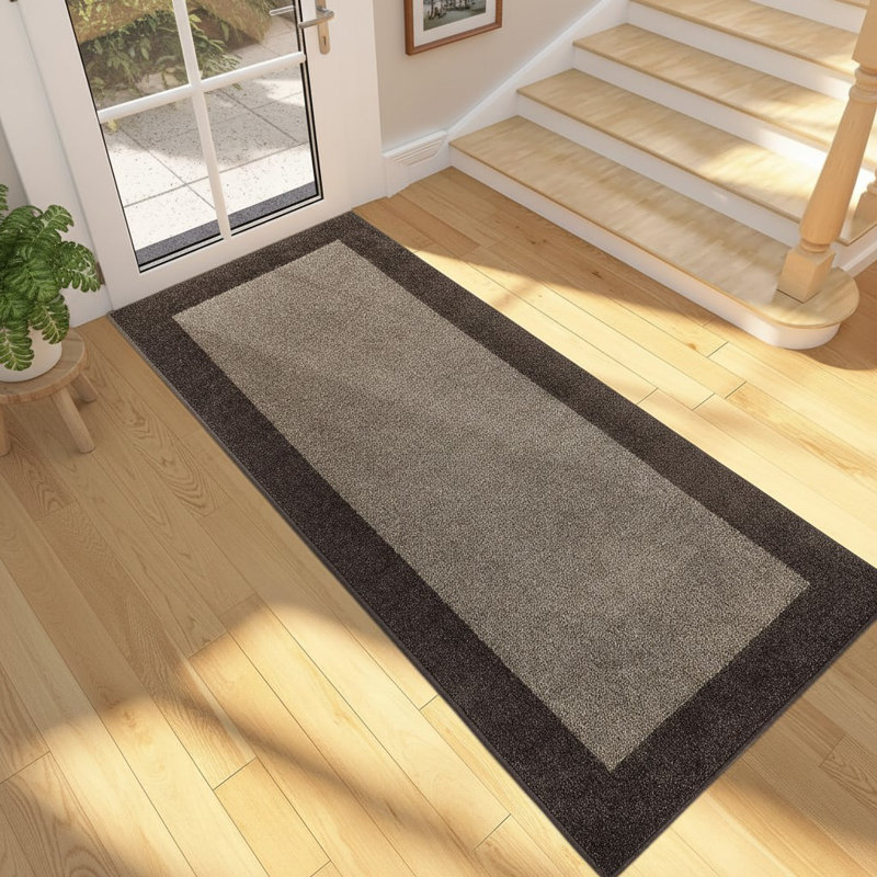 Non-Slip Geometric Doormat, Beige