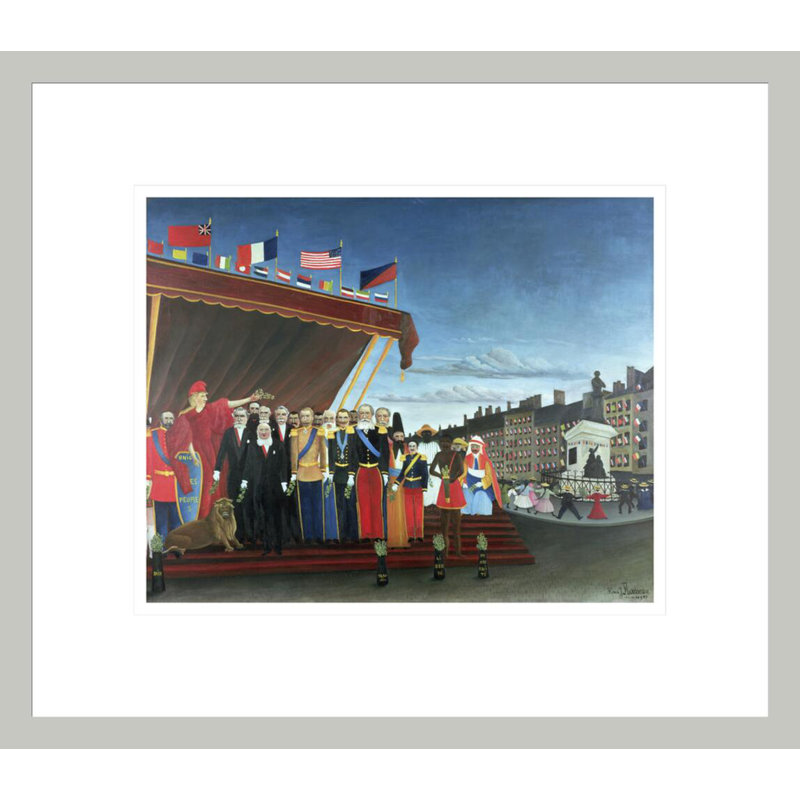 Représentants des forces saluant la République comme un signe de paix par Henri Rousseau, impression giclée encadrée