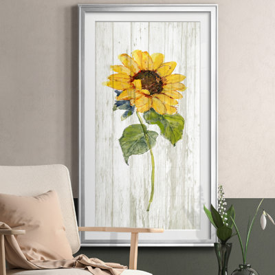 Tournesol en automne I - peinture encadrée