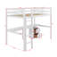 Lit mezzanine en bois avec sous-lit, bureau intégré, armoire à 2 tiroirs-103566770