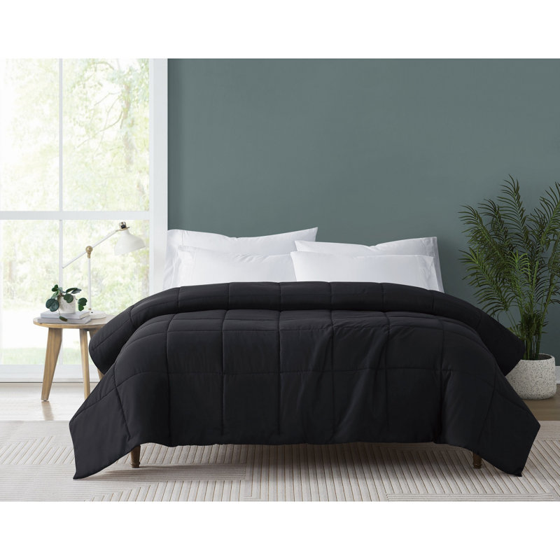 Couverture en duvet synthétique Trous, Noir, Grand lit