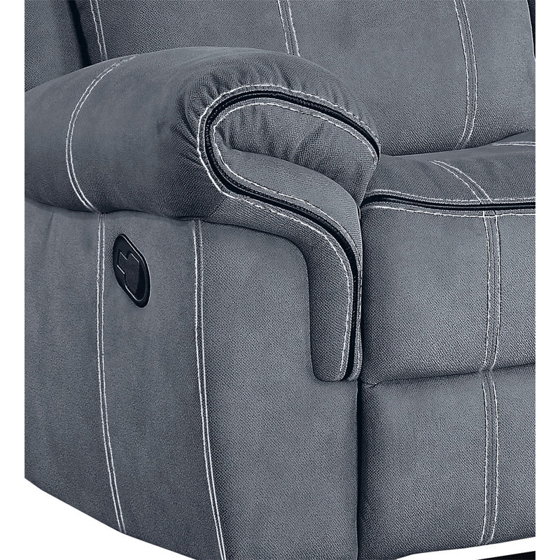 Jemma 87" Velvet Pillow Top Arm Reclining Sofa,sofas,couches, Gray