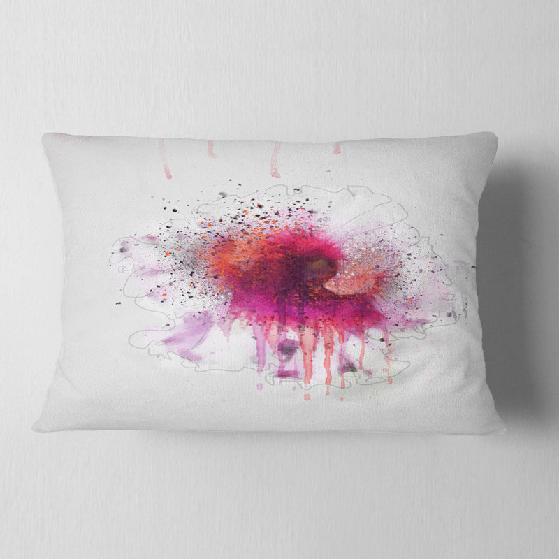 Coussin lombaire floral stylisé floral