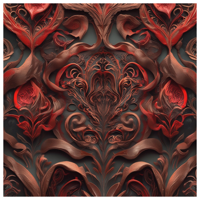 Coussins Intricate Red, 14 X 14 pouces