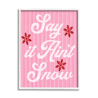 Ba-846-Framed " Pink Say It Ain't Snow " by Lil' Rue
