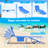Adjustable 5 White+Blue Tanning Chair With Face And Arm Holes, 31 Folding Chaise Lounge For Pool, Beach, Camping - Frame, Soft Pad, Side Pocket Deck,-1218325885
