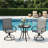 27.6" Outdoor Patio Round Dining Table For 2, Patio Table With Adjustable Umbrella Hole & Foot Pads, Metal Steel Frame & Non-rust E-coating, All Weather For Backyard Lawn Deck Poolside-165643020