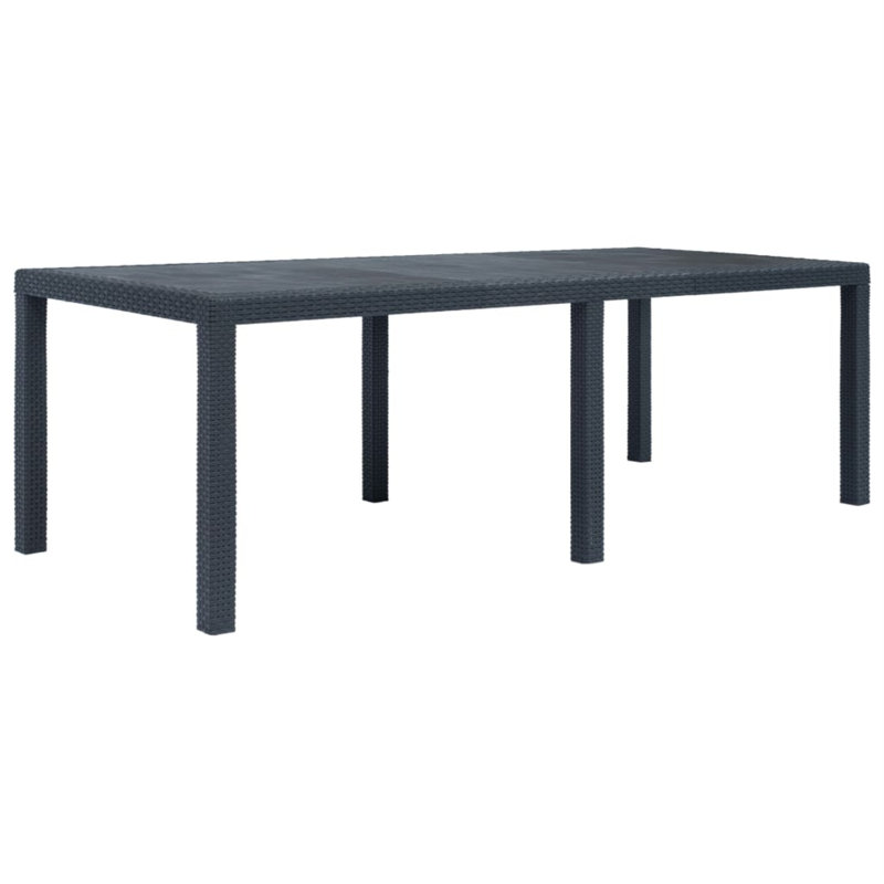 Bruan Plastic Coffee Table, Anthracite, 28.3'' H x 86.6" L x 35.4" D
