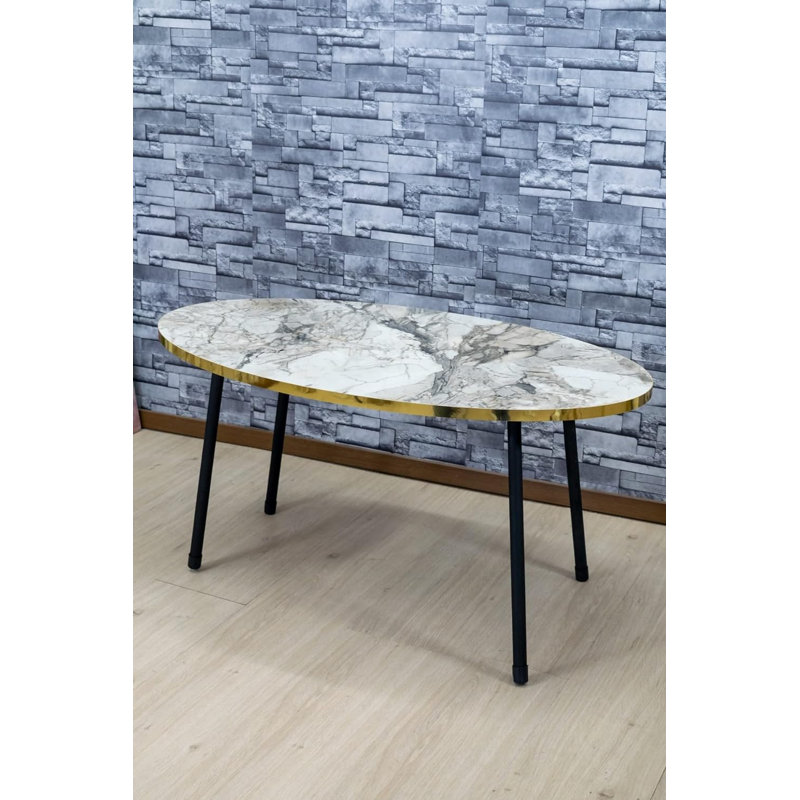 Vandewa 35cm Console Table, White Marble