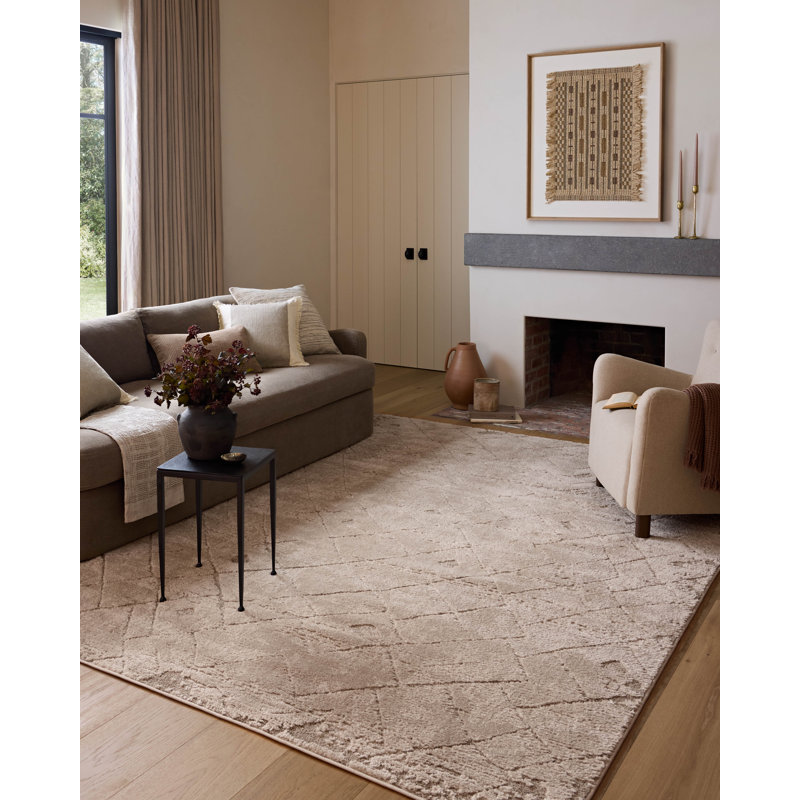 Amber Lewis x Loloi Monty  Beige / Natural Area Rug, Rectangle 6'7" x 9'3"