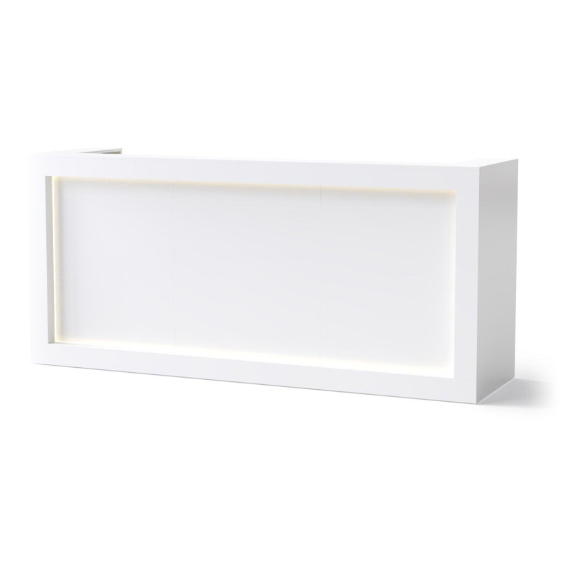 6 Person Rectangle Synthetic Laminate Reception Desk