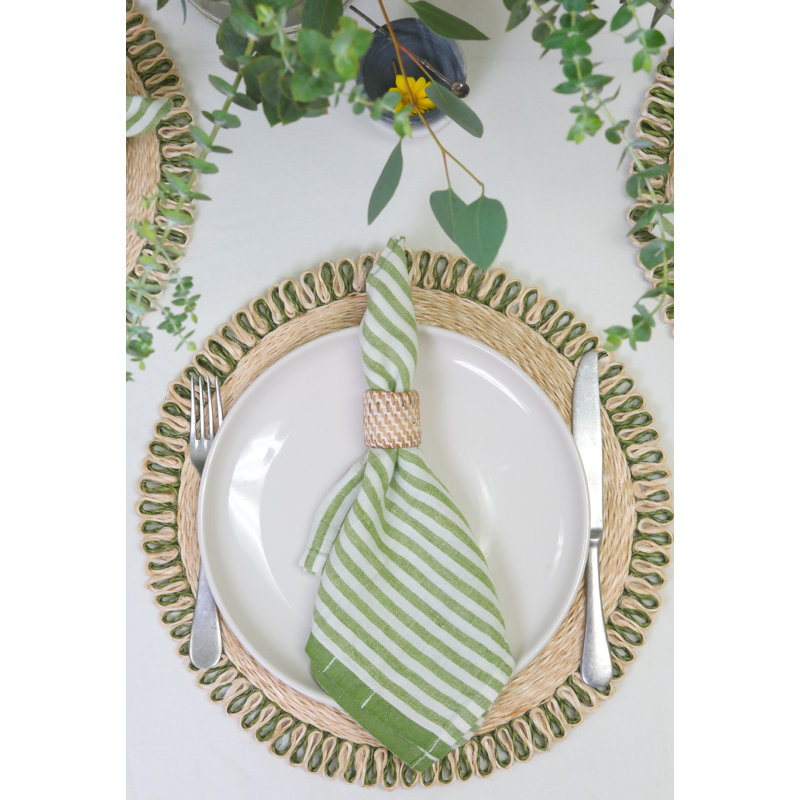 Adamsburg Linen Square Napkins, Basil