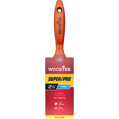 Pinceau à vernis ferme 2-1 / 2 po Wooster J4104 Super / Pro Ermine