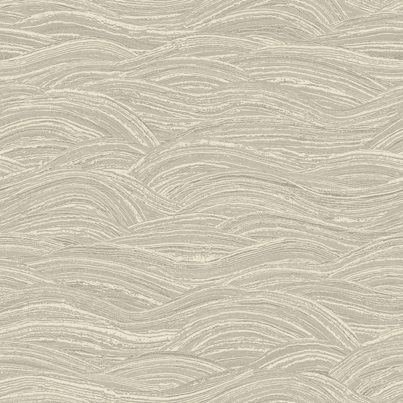 Rouleau de papier peint L 20,9 pi x l 33 po Leith Zen Waves, Neutre