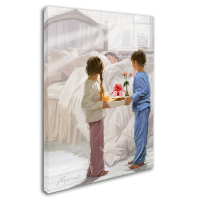 Armand 'Breakfast in Bed' Print on Canvas