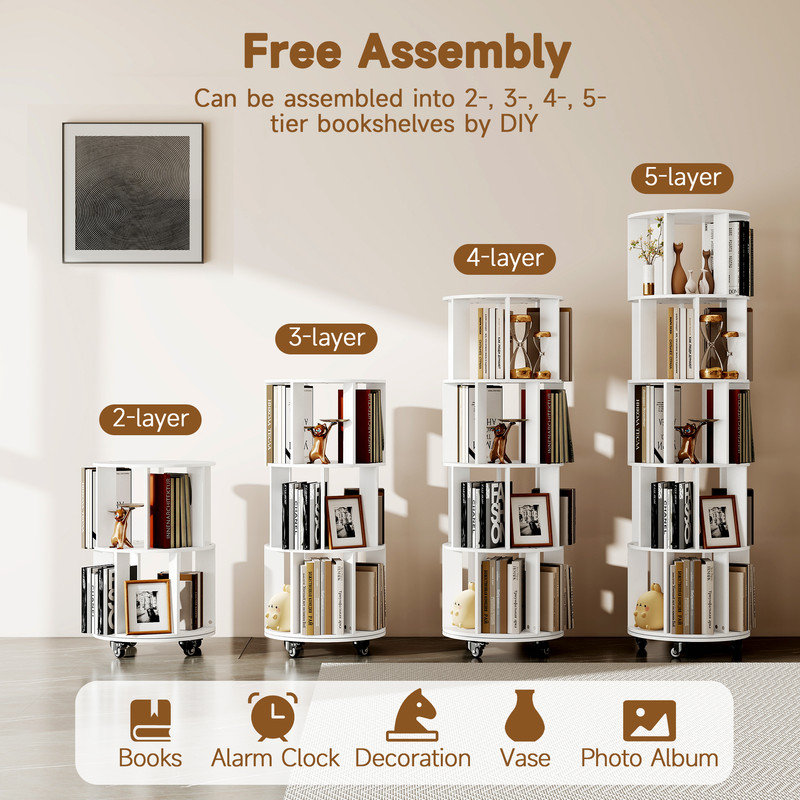 65.16 cm H x 18.18 cm W Bookcase, White