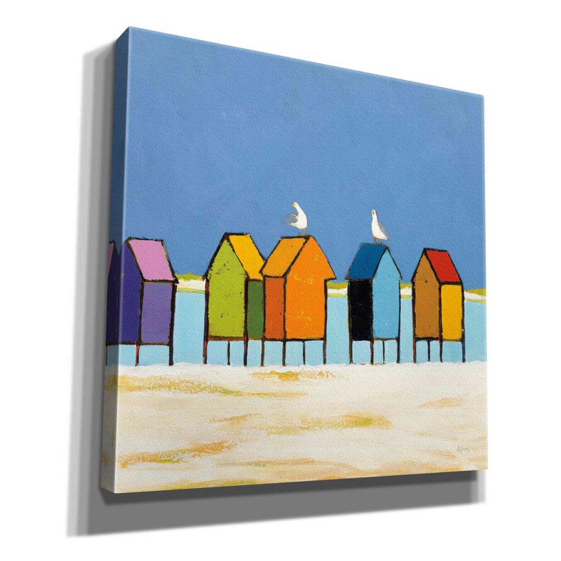 Cabanas II - peinture sur toile tendue, H 18 po x l 18 po x P 0,75 po