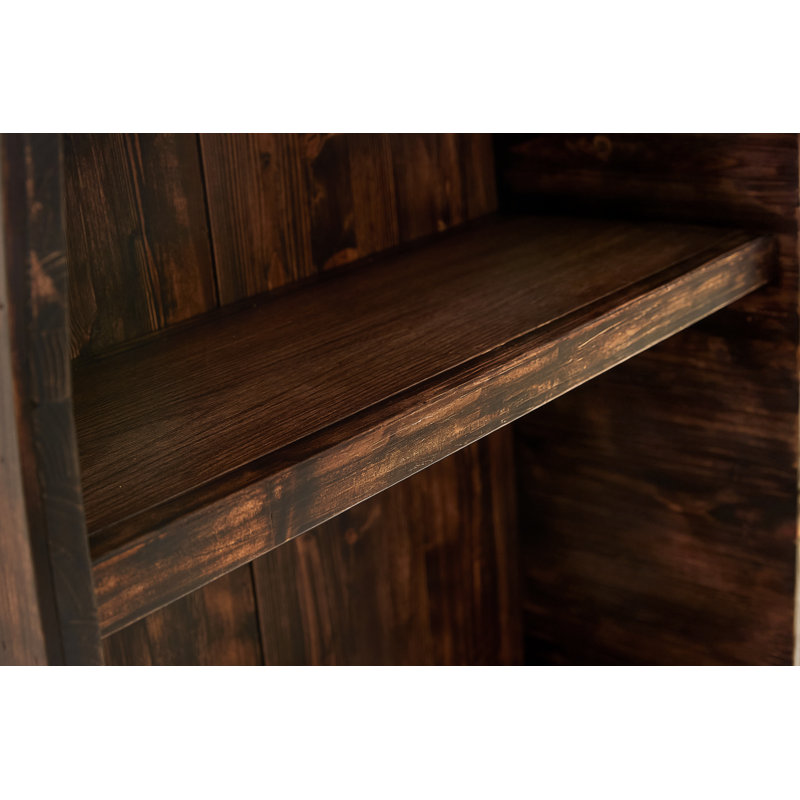 Bibliothèque en bois massif - Café clair, 84,6 po x 30,4 po x 12 po, Café clair