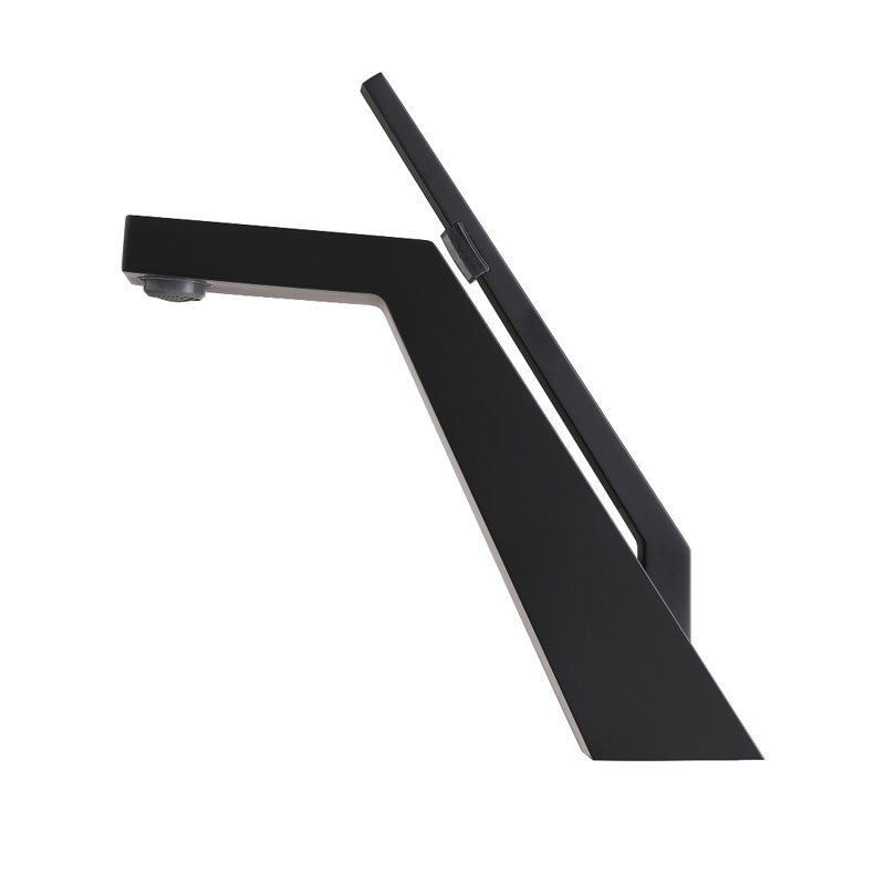 Robinet pour salle de bain à poignée simple, Noir mat