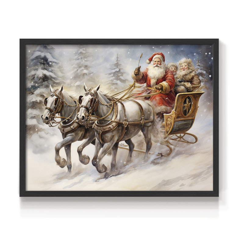 «Chirstmas Art» - CECLXI - Reproduction encadrée - Restickable, H 11 po x l 14 po, Noir