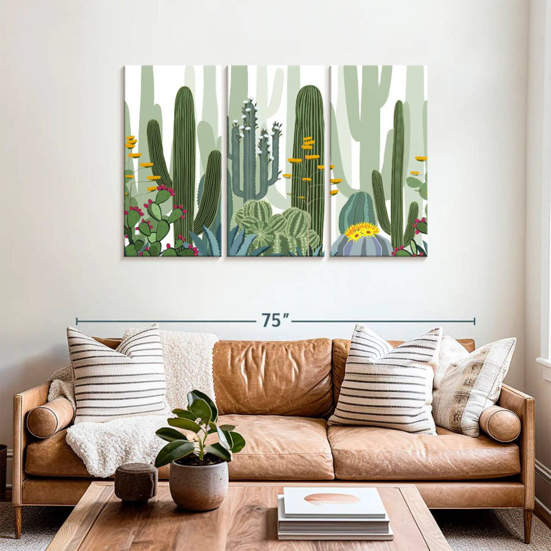 Harnek Desert Cactus Pattern, 36" H x 57" W