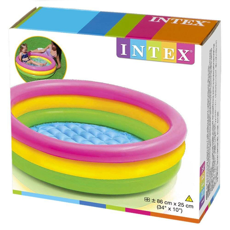 Intex 2.8ft x 10in Sunset Glow Inflatable Colorful Baby Swimming Pool