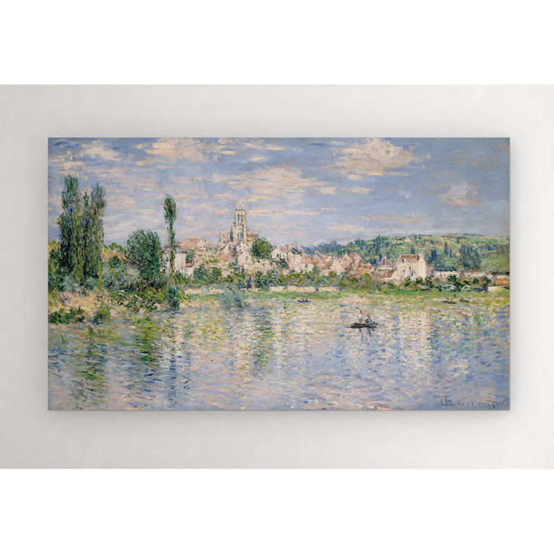 Miko «Vétheuil in Summer» par Claudet Monet, reproduction sur toile, H 12 po x l 24 po x P 1,5 po