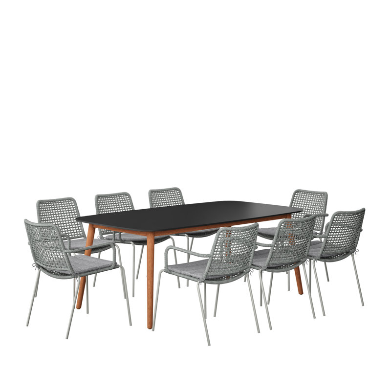 Anautica 8 - Person Patio Dining Set with Rectangular Table