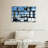 Abstract Square Mirrors On Canvas 3 Pieces Set-367753586