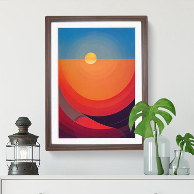 Enlightened Abstract Sunset - Framed Print