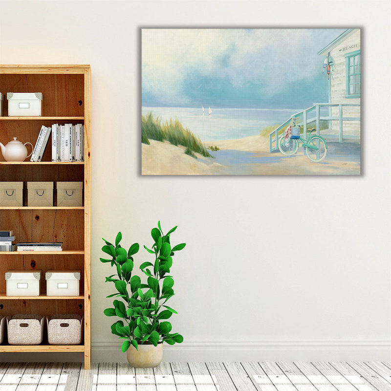 «Morning Ride to the Beach», reproduction d'art sur toile, H 20 po x l 30 po