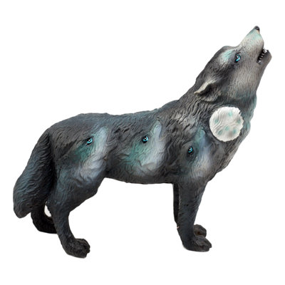 Figurine bébé hurlant loup totem d’esprit tribal native Crestwood
