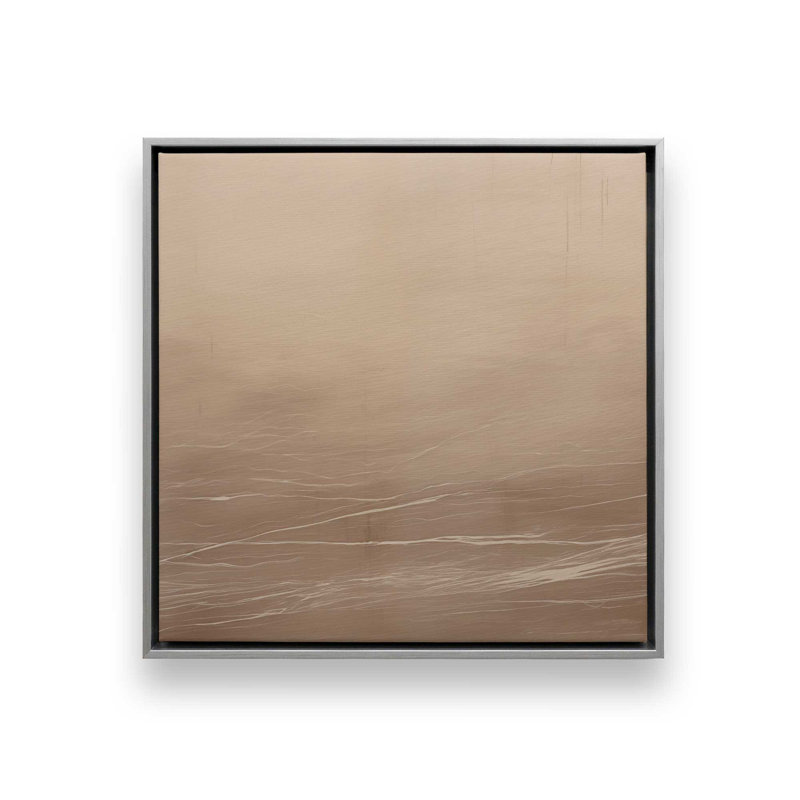 «Silken Sandrifts», reproduction sur toile, H 16,75 po x l 16,75 po x P 1,75 po, Cadre flottant en chrome poli