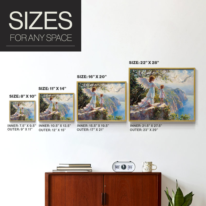 Wildlife Series-L -Framed Print - Restickable, 11" H x 14" W, Gold