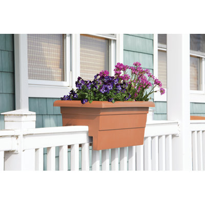Kaysville Plastic Rectangular Railing Planter