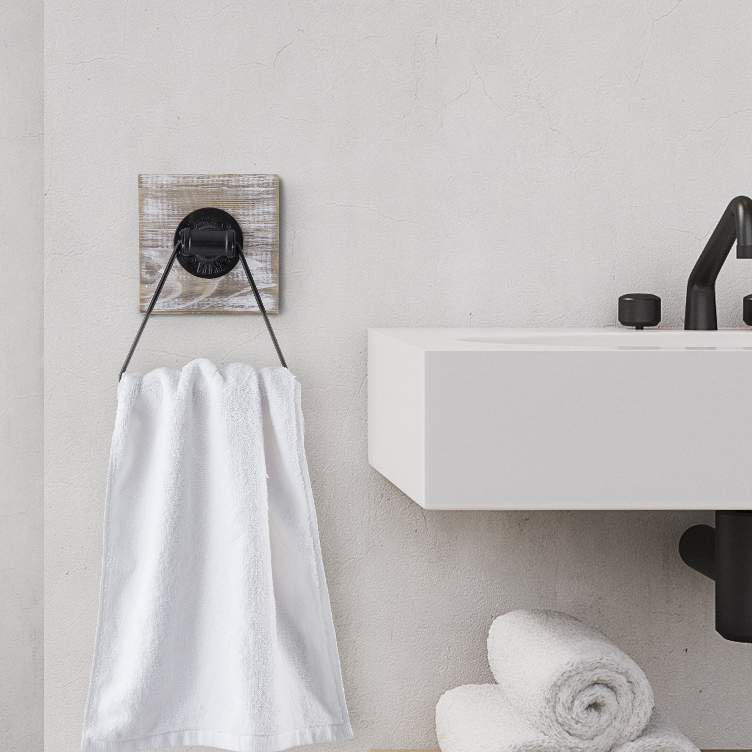 MyGift Decorative Bathroom Hand Towel Ring Holder