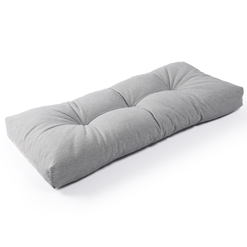 Sunrox Indoor/Outdoor Non Slip Memory Foam Bench Cushion, Heather Gray, 36" W x 14" D