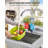 18" Free Standing Utility Sink, Single Bowl Stainless Steel Sink with Hot & Cold Water Pipes