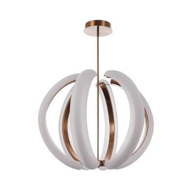 6 - Light LED Geometric Pendant