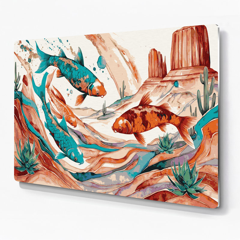 «Southwestern Animals», art mural brun 31, H 288 po x l 432 po x P 0,05 po