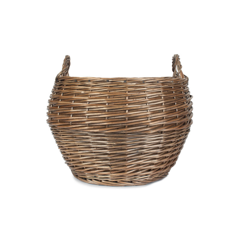 Stumpy Wicker Storage Basket, 38cm H x 43cm W x 43cm D