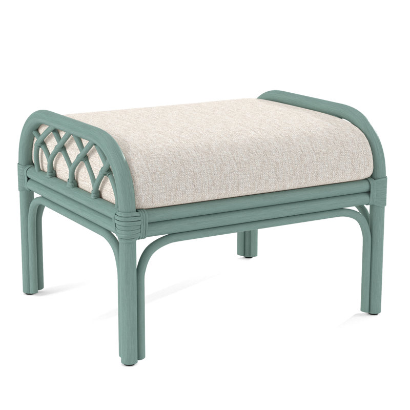 Edgewater Ottoman, Snow Crypton Performance; 0884-91, Aged Barrel